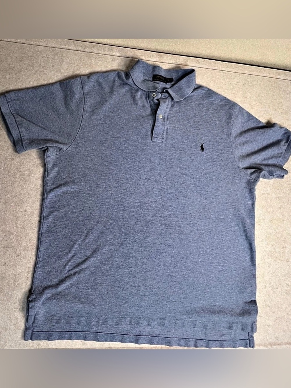 Polo Ralph Lauren Men's XLT Blue Heather Soft Cotton Short Sleeve Polo Shirt Tal
